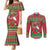 Italy Christmas Couples Matching Mermaid Dress and Long Sleeve Button Shirt Italian Map Poinsettia - Wonder Print Shop
