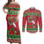 Italy Christmas Couples Matching Off Shoulder Maxi Dress and Long Sleeve Button Shirt Italian Map Poinsettia - Wonder Print Shop