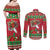 Italy Christmas Couples Matching Off Shoulder Maxi Dress and Long Sleeve Button Shirt Italian Map Poinsettia - Wonder Print Shop