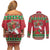 Italy Christmas Couples Matching Off Shoulder Short Dress and Long Sleeve Button Shirt Italian Map Poinsettia - Wonder Print Shop