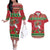 Italy Christmas Couples Matching Off The Shoulder Long Sleeve Dress and Hawaiian Shirt Italian Map Poinsettia - Wonder Print Shop