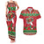 Italy Christmas Couples Matching Tank Maxi Dress and Hawaiian Shirt Italian Map Poinsettia - Wonder Print Shop
