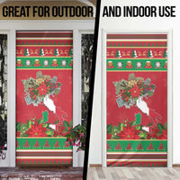 Italy Christmas Door Cover Italian Map Poinsettia - Wonder Print Shop