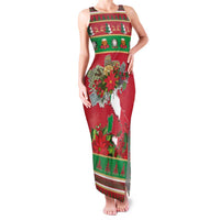 Italy Christmas Family Matching Tank Maxi Dress and Hawaiian Shirt Italian Map Poinsettia - Wonder Print Shop