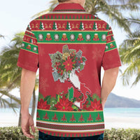 Italy Christmas Hawaiian Shirt Italian Map Poinsettia - Wonder Print Shop