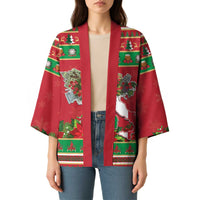 Italy Christmas Kimono Italian Map Poinsettia - Wonder Print Shop