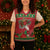 Italy Christmas Knitted V-Neck Vest Italian Map Poinsettia - Wonder Print Shop