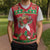 Italy Christmas Knitted V-Neck Vest Italian Map Poinsettia - Wonder Print Shop