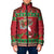 Italy Christmas Padded Jacket Italian Map Poinsettia - Wonder Print Shop