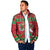 Italy Christmas Padded Jacket Italian Map Poinsettia - Wonder Print Shop