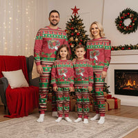 Italy Christmas Pajama Set Italian Map Poinsettia - Wonder Print Shop
