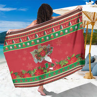 Italy Christmas Sarong Italian Map Poinsettia - Wonder Print Shop