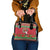 Italy Christmas Shoulder Handbag Italian Map Poinsettia - Wonder Print Shop