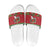 Italy Christmas Slide Sandals Italian Map Poinsettia - Wonder Print Shop