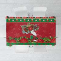 Italy Christmas Tablecloth Italian Map Poinsettia - Wonder Print Shop