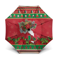 Italy Christmas Umbrella Italian Map Poinsettia - Wonder Print Shop