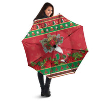 Italy Christmas Umbrella Italian Map Poinsettia - Wonder Print Shop