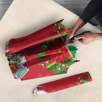 Italy Christmas Umbrella Italian Map Poinsettia - Wonder Print Shop