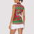 Italy Christmas Women Sleeveless Polo Shirt Italian Map Poinsettia - Wonder Print Shop