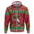 Italy Christmas Zip Hoodie Italian Map Poinsettia - Wonder Print Shop