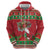 Italy Christmas Zip Hoodie Italian Map Poinsettia - Wonder Print Shop
