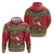 Italy Christmas Zip Hoodie Italian Map Poinsettia - Wonder Print Shop