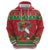 Italy Christmas Zip Hoodie Italian Map Poinsettia - Wonder Print Shop