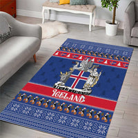 Iceland Christmas Area Rug Coat Of Arms Christmas Pattern - Wonder Print Shop