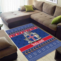 Iceland Christmas Area Rug Coat Of Arms Christmas Pattern - Wonder Print Shop