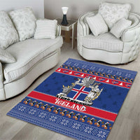 Iceland Christmas Area Rug Coat Of Arms Christmas Pattern - Wonder Print Shop