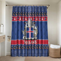 Iceland Christmas Bathroom Set Coat Of Arms Christmas Pattern - Wonder Print Shop