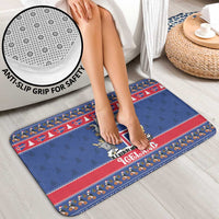 Iceland Christmas Bathroom Set Coat Of Arms Christmas Pattern - Wonder Print Shop