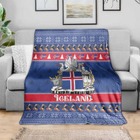 Iceland Christmas Blanket Coat Of Arms Christmas Pattern - Wonder Print Shop