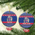 Iceland Christmas Ceramic Ornament Coat Of Arms Christmas Pattern - Wonder Print Shop