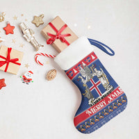 Iceland Christmas Stocking Coat Of Arms Christmas Pattern - Wonder Print Shop