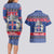 Iceland Christmas Couples Matching Long Sleeve Bodycon Dress and Hawaiian Shirt Coat Of Arms Christmas Pattern - Wonder Print Shop
