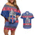 Iceland Christmas Couples Matching Off Shoulder Short Dress and Hawaiian Shirt Coat Of Arms Christmas Pattern - Wonder Print Shop