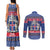 Iceland Christmas Couples Matching Tank Maxi Dress and Long Sleeve Button Shirt Coat Of Arms Christmas Pattern - Wonder Print Shop
