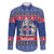 Iceland Christmas Family Matching Off The Shoulder Long Sleeve Dress and Hawaiian Shirt Coat Of Arms Christmas Pattern - Wonder Print Shop