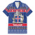Iceland Christmas Family Matching Off Shoulder Maxi Dress and Hawaiian Shirt Coat Of Arms Christmas Pattern - Wonder Print Shop