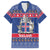Iceland Christmas Family Matching Short Sleeve Bodycon Dress and Hawaiian Shirt Coat Of Arms Christmas Pattern - Wonder Print Shop