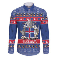 Iceland Christmas Family Matching Summer Maxi Dress and Hawaiian Shirt Coat Of Arms Christmas Pattern - Wonder Print Shop