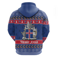 Iceland Christmas Hoodie Coat Of Arms Christmas Pattern - Wonder Print Shop