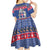 Iceland Christmas Kid Short Sleeve Dress Coat Of Arms Christmas Pattern - Wonder Print Shop