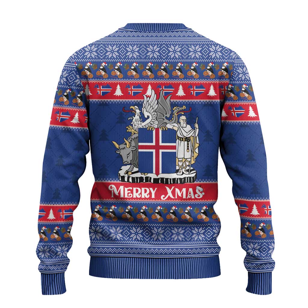 Iceland Christmas Ugly Christmas Sweater Coat Of Arms Christmas Pattern - Wonder Print Shop