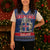 Iceland Christmas Knitted V-Neck Vest Coat Of Arms Christmas Pattern - Wonder Print Shop