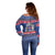 Iceland Christmas Off Shoulder Sweater Coat Of Arms Christmas Pattern - Wonder Print Shop