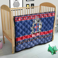 Iceland Christmas Quilt Coat Of Arms Christmas Pattern - Wonder Print Shop