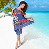 Iceland Christmas Sarong Coat Of Arms Christmas Pattern - Wonder Print Shop