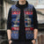 Iceland Christmas Sleeveless Puffer Jacket Coat Of Arms Christmas Pattern - Wonder Print Shop